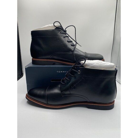 Tommy Hilfiger Men\'s Black Rawstin Cap Toe Lace Up Chukka Boots Size 12M NWB main image 5